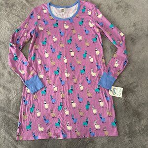 NWT Nite Nite Munki Munki Nightgown Pajamas LARGE Hipster Llamas